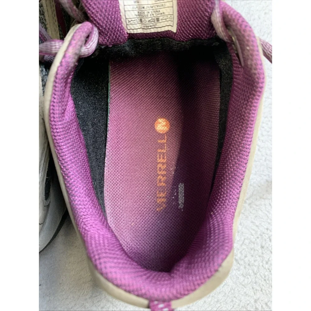 MERRELL Shoes Women's 6.5 Select‎ Dry Gray Purple Laces Air Cushion Select Grip
